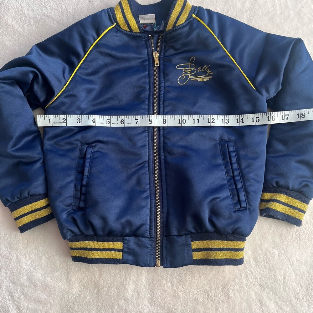 Disney Princess Beauty & the Beast Belle Kids Satin Bomber Jacket Girls‎ Small - Picture 6 of 9